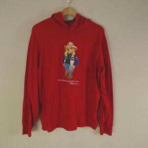 Ralph Lauren‎ Polo Bear Pullover Sun Valley Jersey Hooded T Shirt